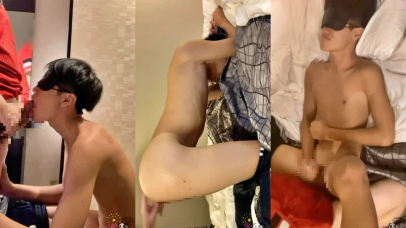HON-83_大人気高身長カコカワ男子登場！ ラインパンツの上から責められてビンビン！ ノンケ君も何回か舐めてると慣れてきたのかエロく舐める姿は必見！